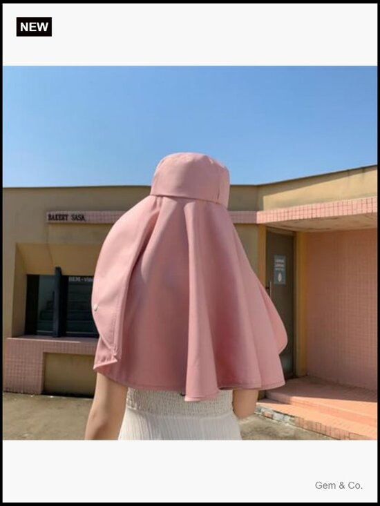 Wide Brim Sun Hat with Neck Flap, UPF 50+, Ponytail Hole, Lightweight Hiking main image 5